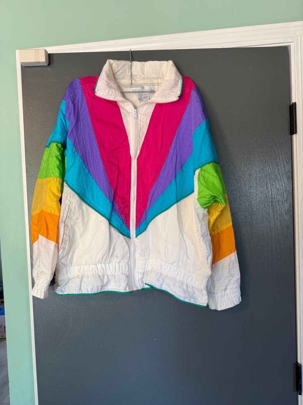 Vintage 80s The La Costa Spa colorblock windbreaker